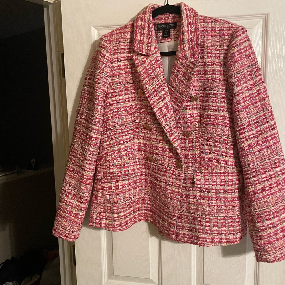 Rachel Zoe Pink Tweed Blazer